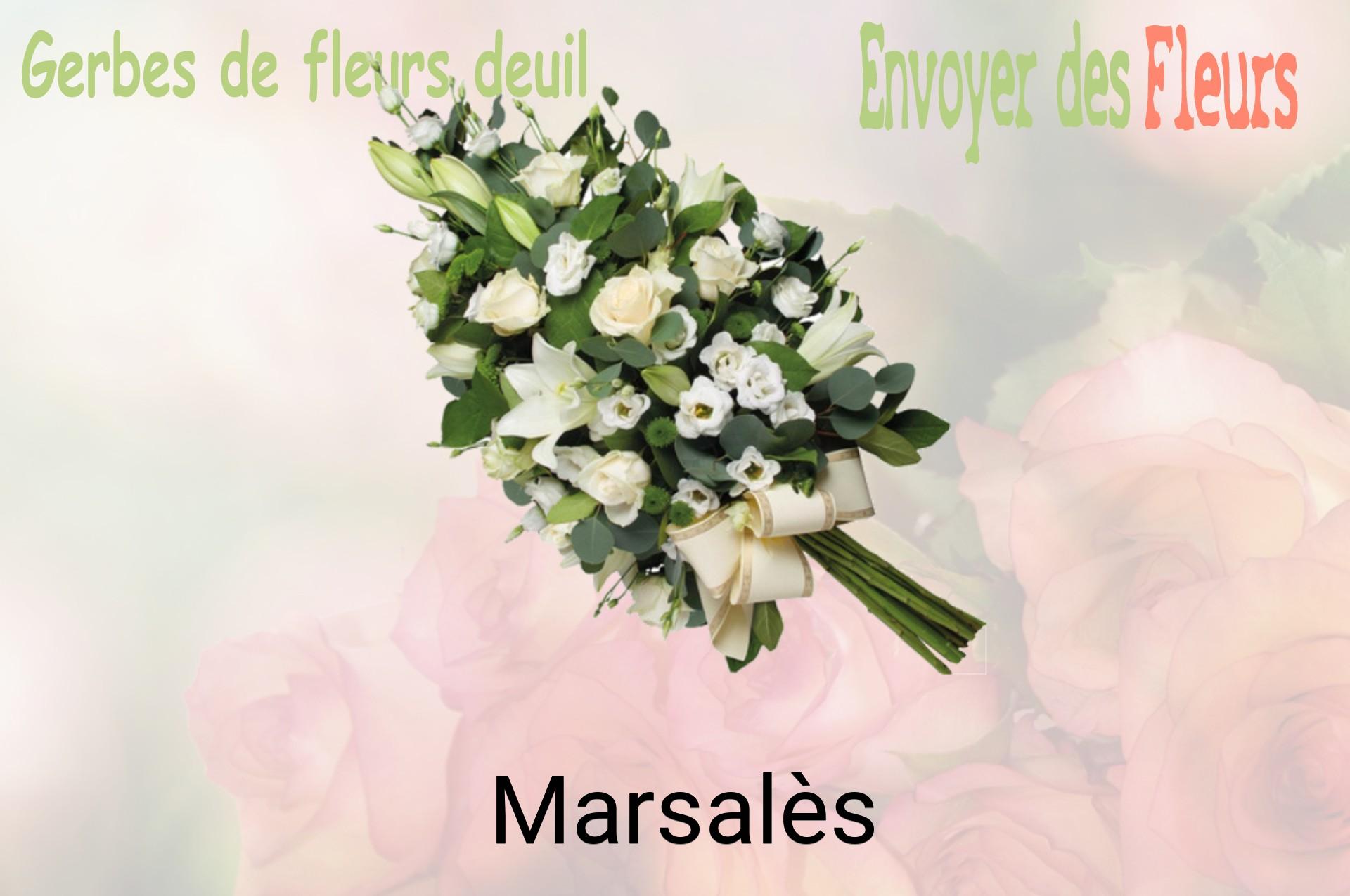 Gerbe de fleurs de deuil livrée à Marsalès